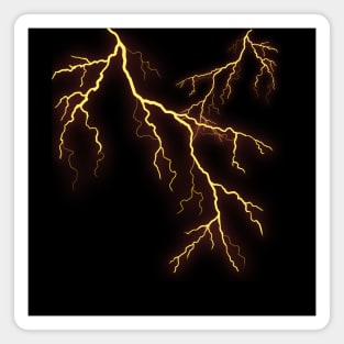 Yellow Lightning Bolts Magnet